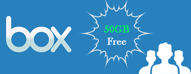 Box offers 50GB free cloud storage