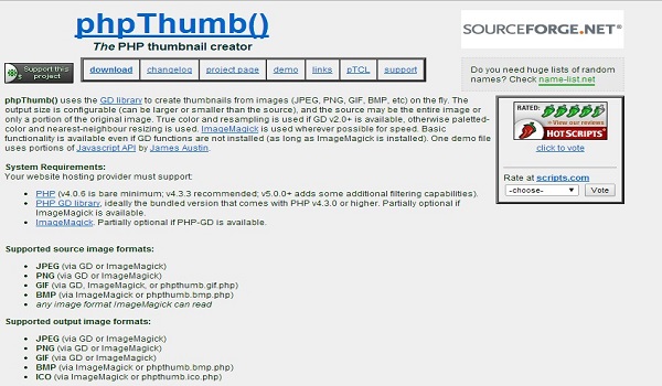 PHP Thumb