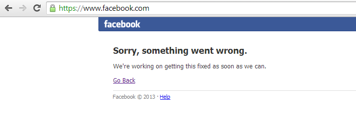 Facebook Down !!